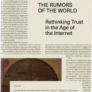 The Rumors of te World. Rethinking Trust in the Age of the Internet