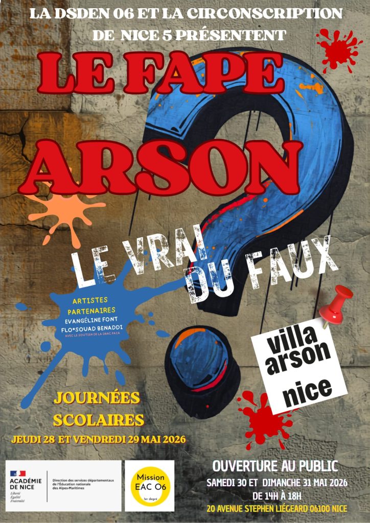 affiche 2026 du FAPE à la Villa Arson